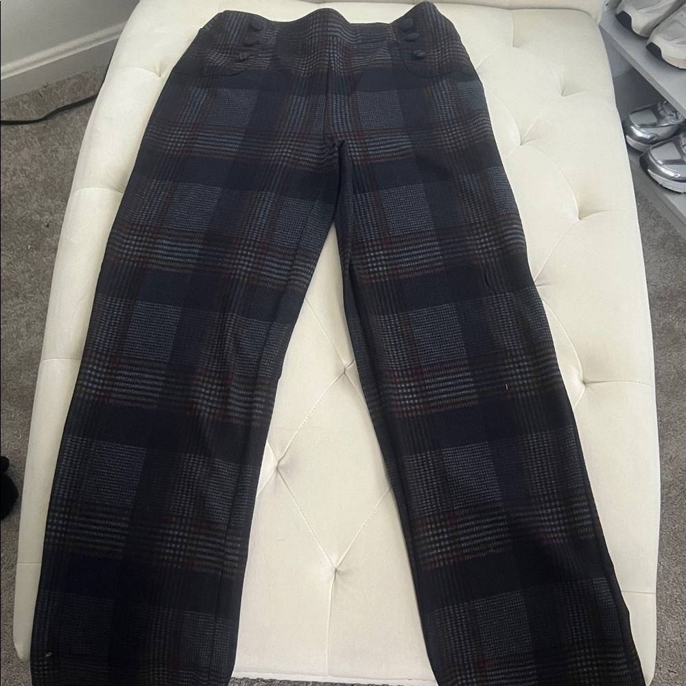 Women’s Plaid Pants - Navy